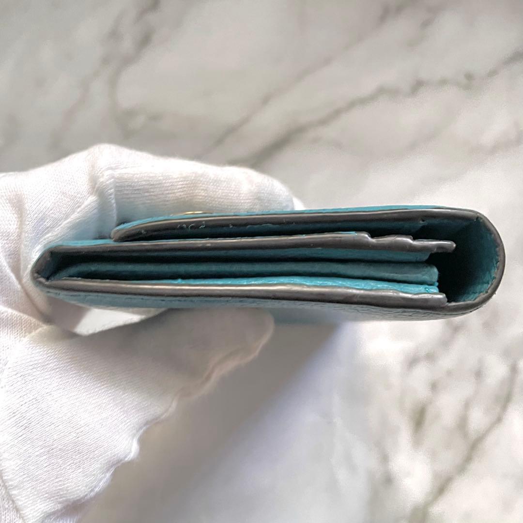 GUCCI グッチ 長財布 GG 金具 レザー ブルー　美品　0112-⑤