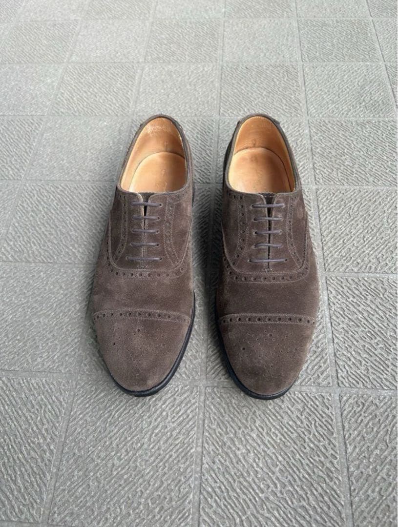 【数回着用】マスターロイド/ ロイドフットウェア スエードセミブローグ