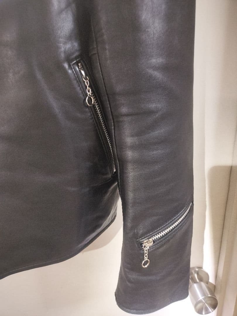 Schott×Nano Universe ブラック レザージャケット 羊革