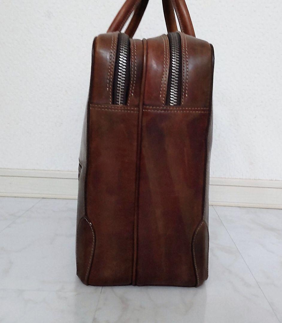 フランチェスコベニーニョ レザー ブリーフケース ブラウン 2室