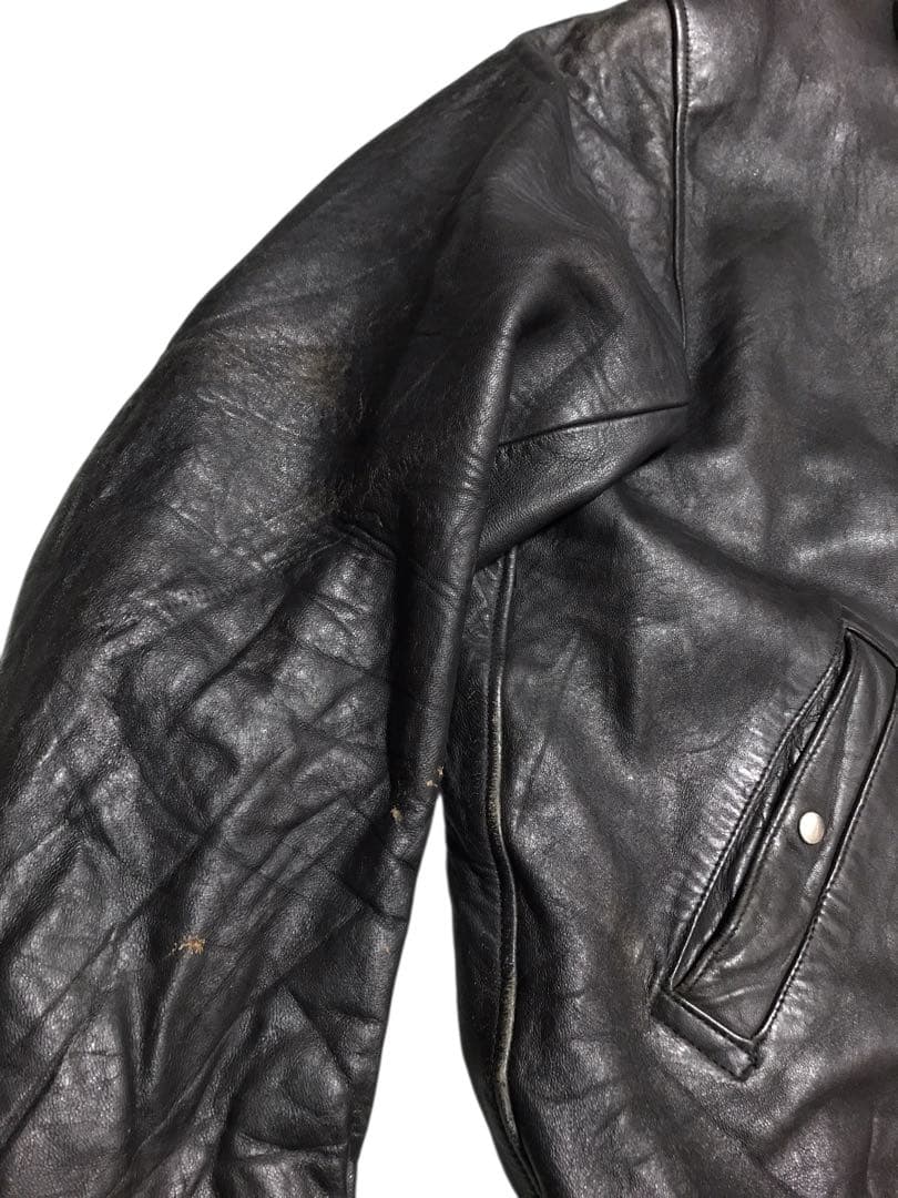 vintage フランス空軍タイプ パイロットジャケット 裏地チェック