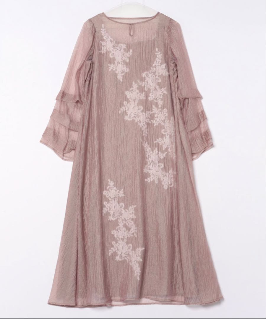 niana シアーAラインワンピース ピンク