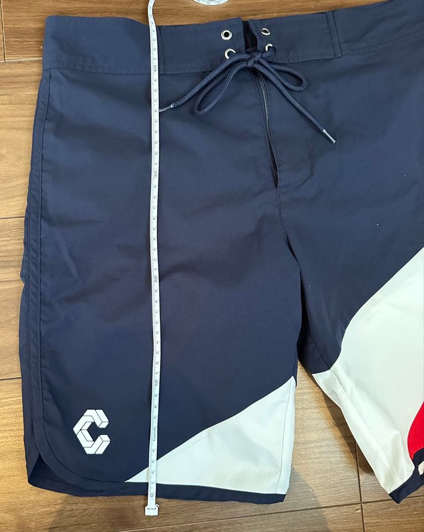 クロノスサーフパンツ　ネイビー/レッド カラーブロックサーフパンツ