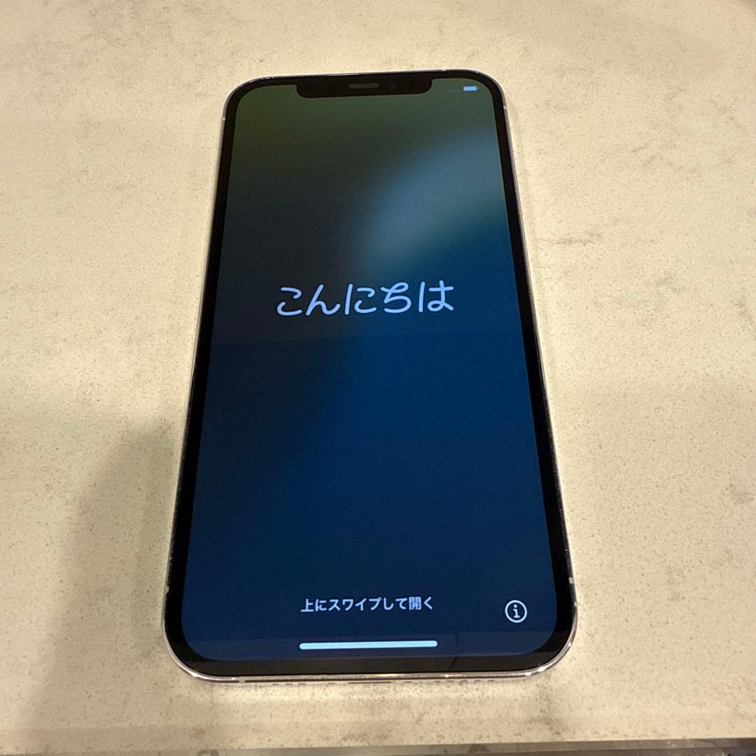 iPhone12pro シルバー128GB ビションフリーゼ柄カバー×4おまけ付