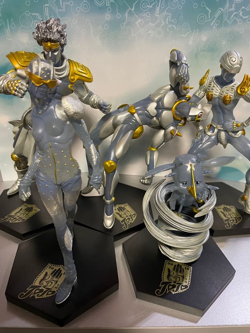 一番くじ　ジョジョ　25周年　ホワイト主人公7体　スタンド5体　計12体