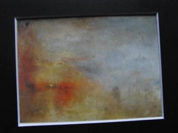 J.M.W.ターナー、湖に沈む夕日、希少画集画、新品額装付