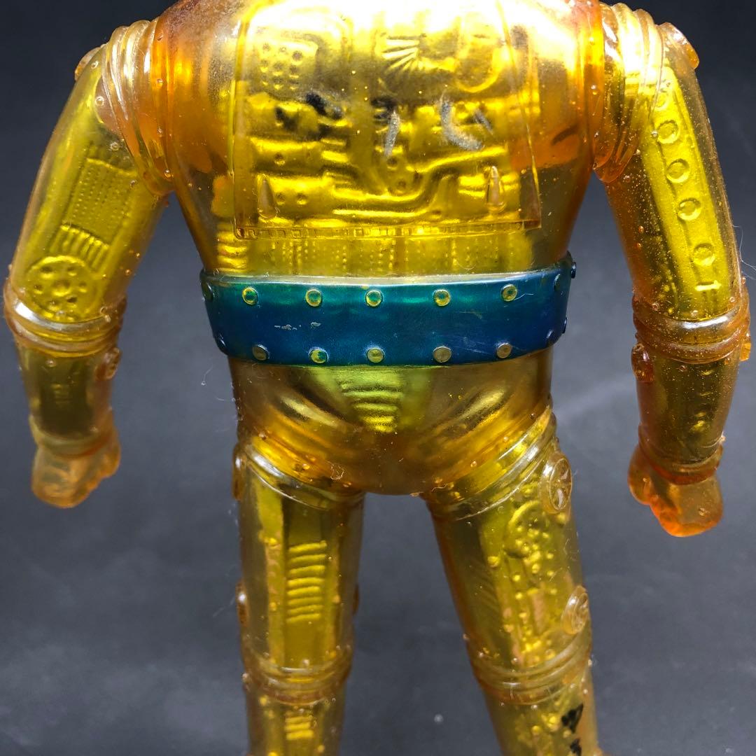 当時物ブルマァク　レッドバロン　ソフビ　記名あり　昭和レトロ　クリアー　ロボット