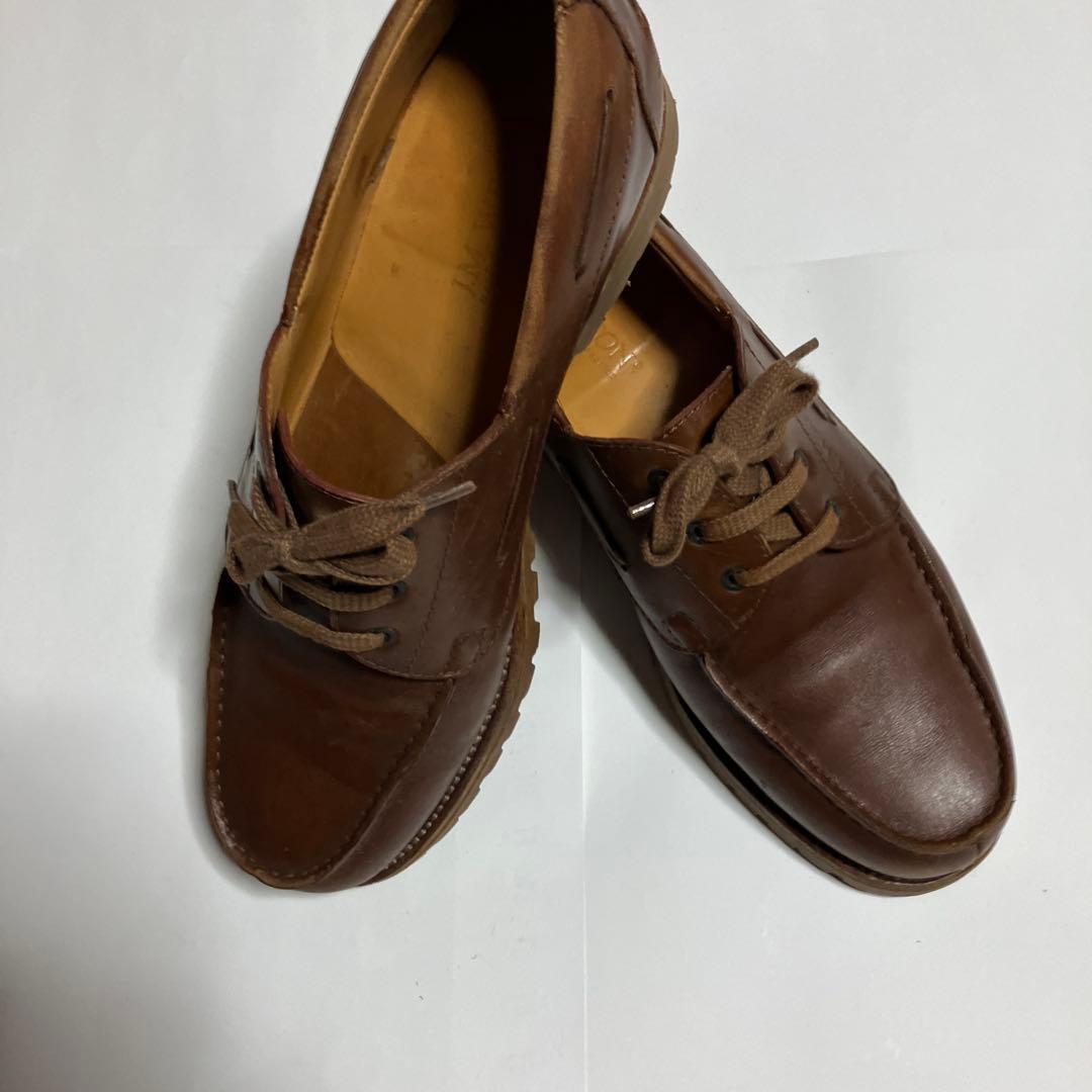 J.M. WESTON ブラウン デッキシューズ