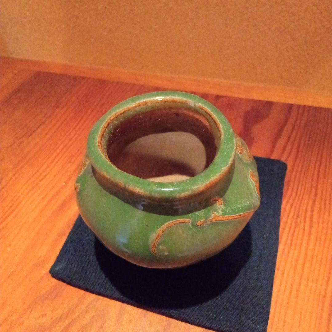 【希少作(幻】 真作 法正寺 (法勝寺:板窯) 香炉 彫刻模様(火舎付)