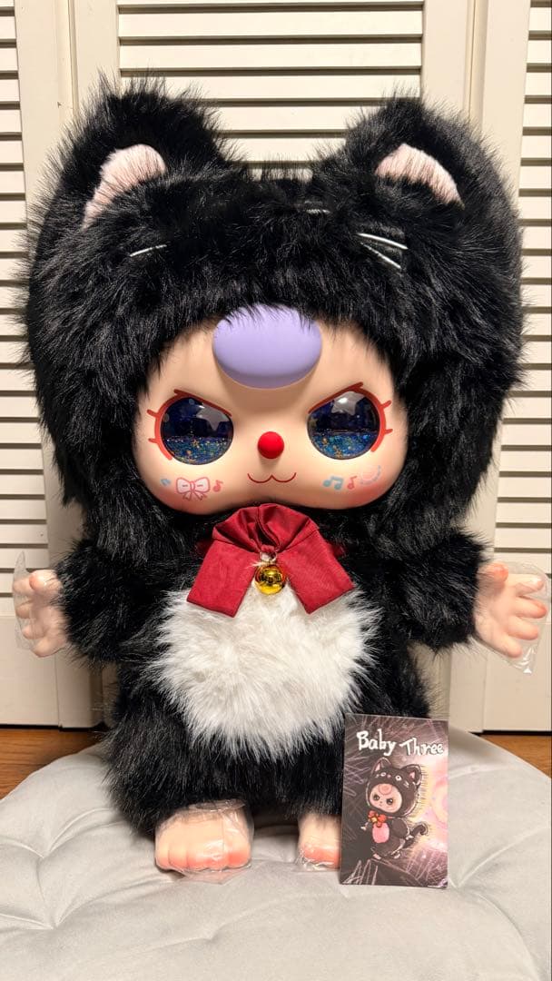 babythree 1000% 黒猫 ぬいぐるみ　ベイビースリー
