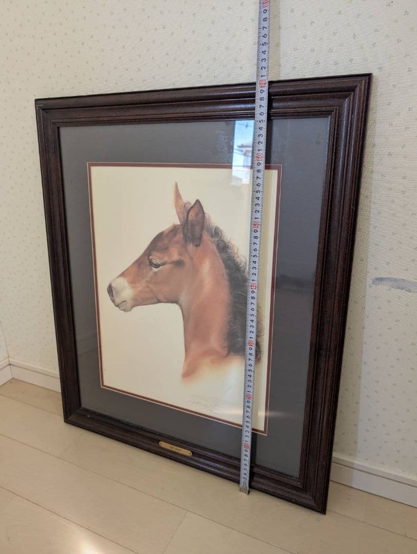 馬の肖像画 ダークブラウンフレーム　158/3500