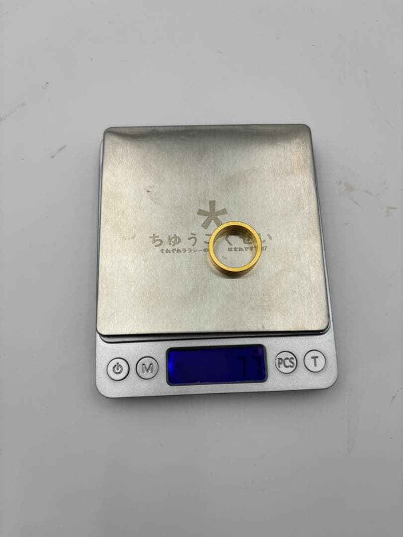 遺品整理 999 刻印あり 金 マット仕上げの金リング 999