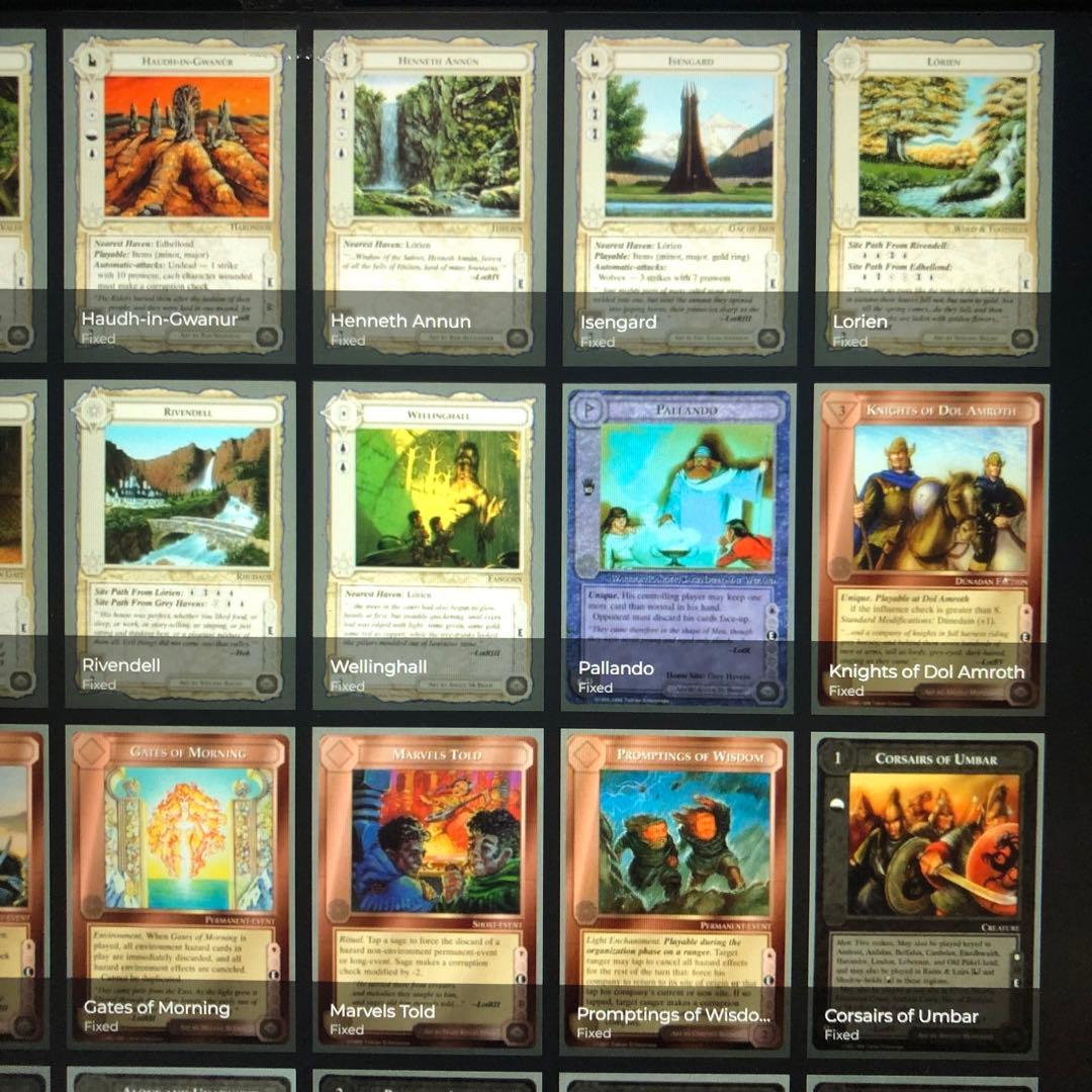 ミドルアース　カード　チャレンジデッキE ccg 指輪物語　希少