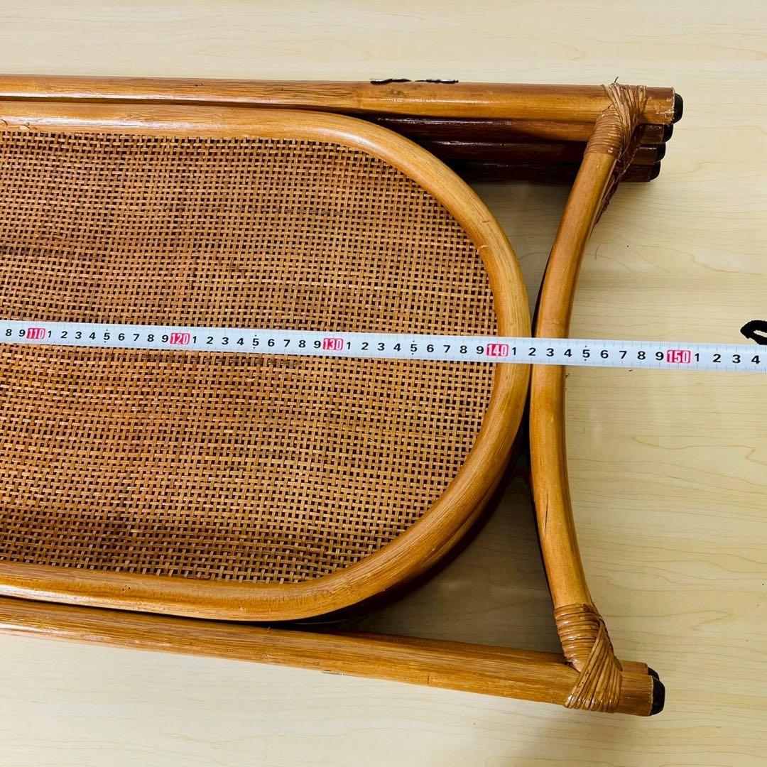 ラタン パーテーション 籐家具 昭和レトロ 4連 衝立 間仕切りアジアンテイスト