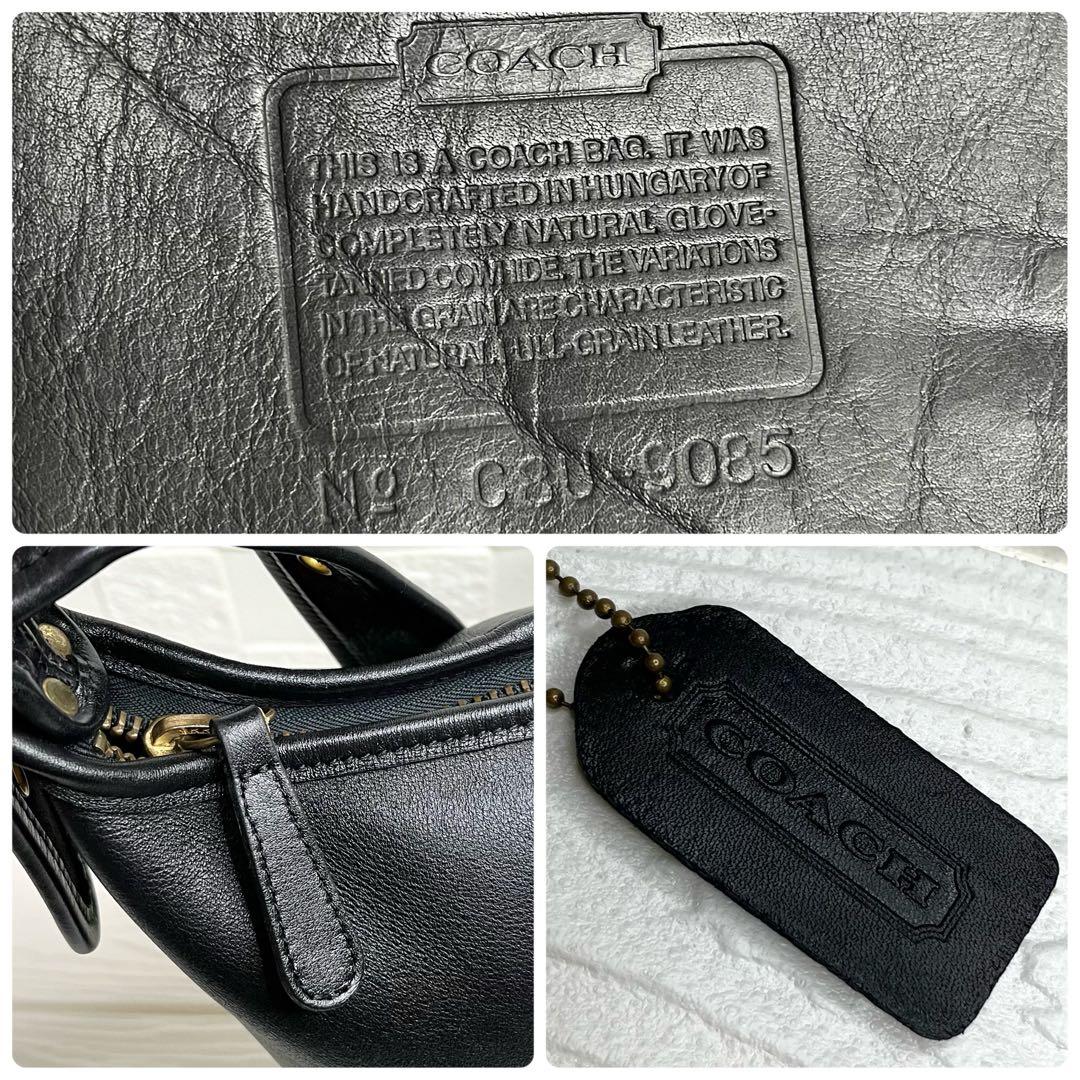 ✨極美品✨☘️オールドコーチ☘️✨ワンショルダー✨グラブタンレザー✨XLサイズ✨黒✨