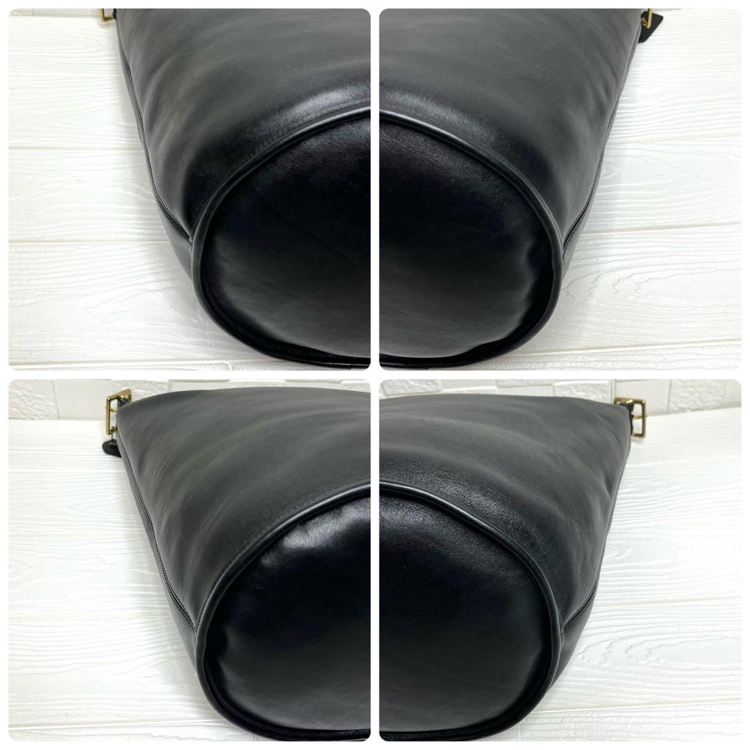 ✨極美品✨☘️オールドコーチ☘️✨ワンショルダー✨グラブタンレザー✨XLサイズ✨黒✨