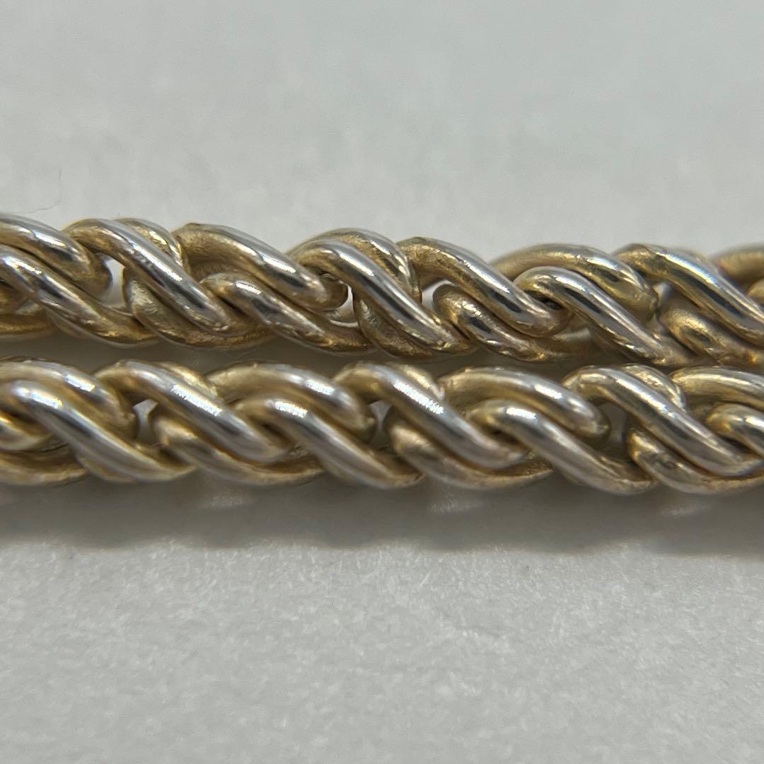 ティファニー TIFFANY ダブルロープセンターノット ブレスレットSV925