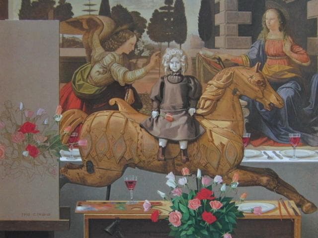 伊牟田經正、1992年春、希少な画集より、新品高級額・額装付、状態良好