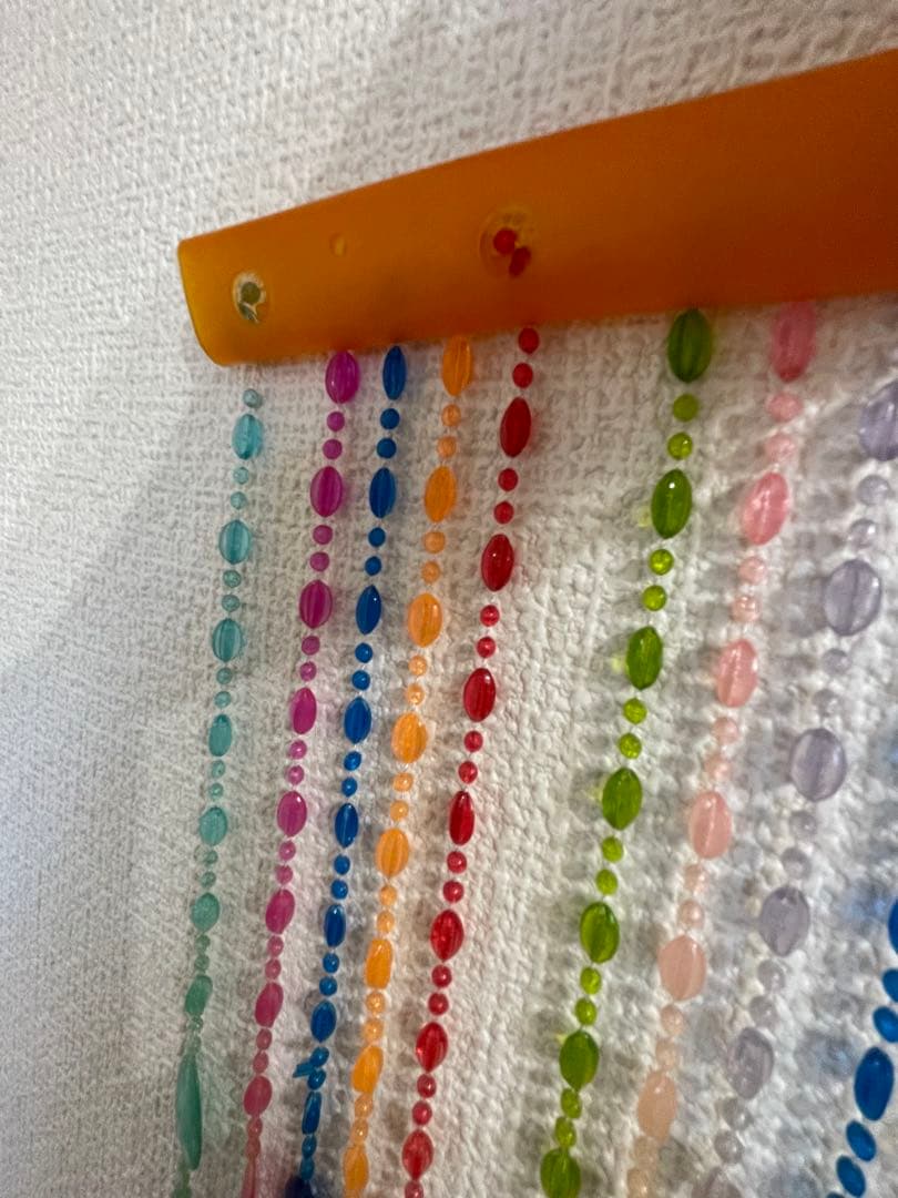 昭和レトロ　プラスチックのれん　簾　暖簾　レトロポップ　当時物　カラフル　ビーズ