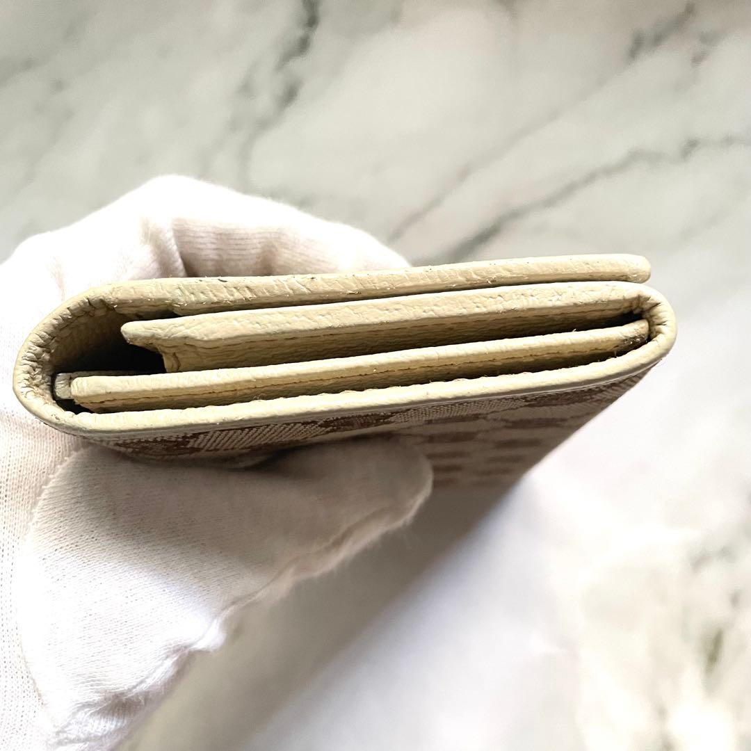 GUCCI グッチ 長財布 GGキャンバス ロゴプレート 折り財布 0115-⑧