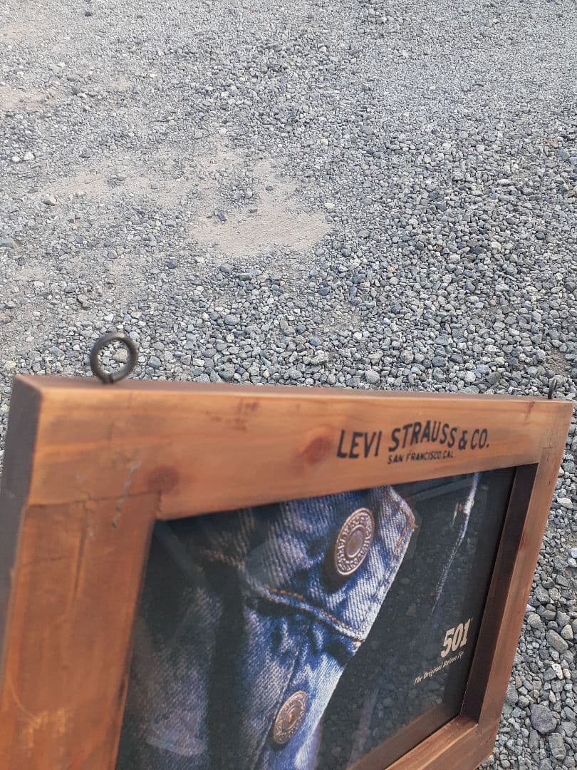 リーバイス　非売品 ディスプレイ木製 額