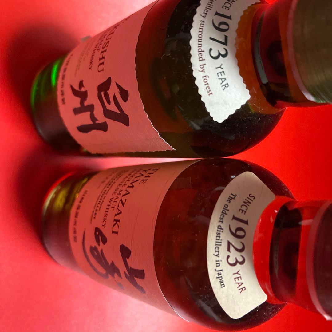 【未開栓】山崎2本・白州 2本　シングルモルトウイスキー セット 各180ml