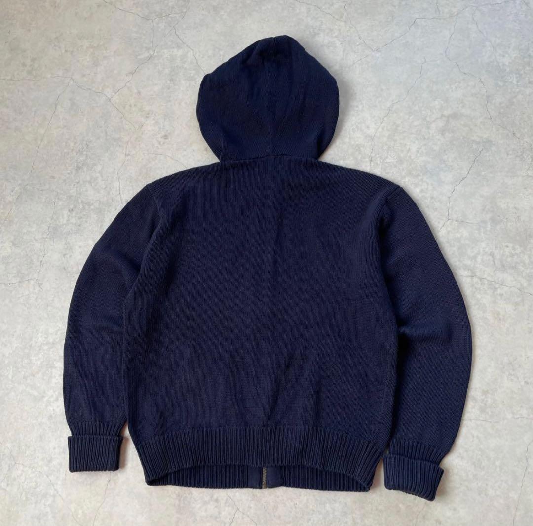 希少レア ポロスポーツ ラルフローレン ニットフルジップ パーカー ネイビー