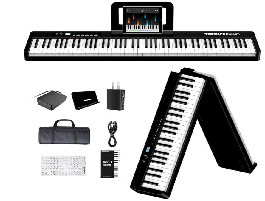 A*e様 折り畳み式電子ピアノ 88鍵盤 キーボード デュアル音色 メトロノーム