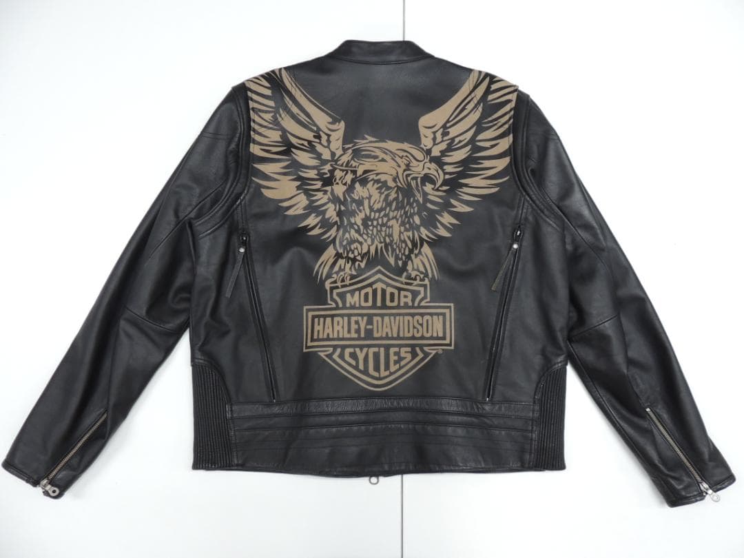 希少XLサイズ ハーレーダビットソン レザー シングル ライダース ジャケット