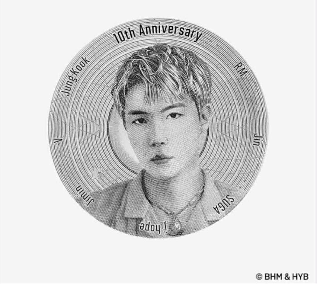公式　韓国 2023年 BTSデビュー10周年記念 第2弾 銀メダル ホソク