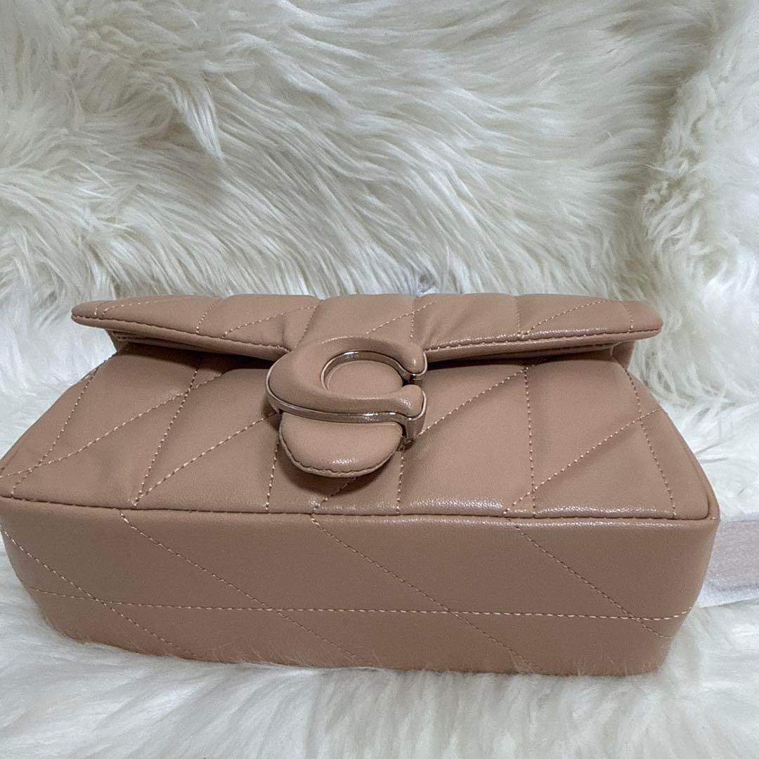 COACH ショルダーバッグ ベージュ キルティング20cm