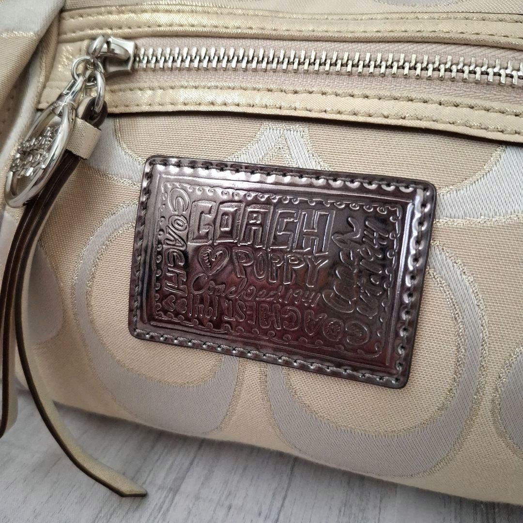 極美品◇COACH ポピー シグネチャー 2way ハンドバッグハーフ y2k
