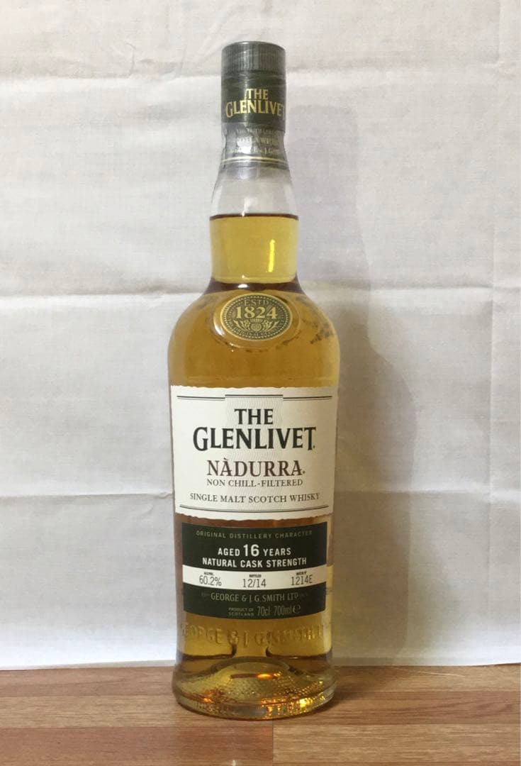 終売品 グレンリベット16年 ナデューラ 60.2% 2014年ボトリング