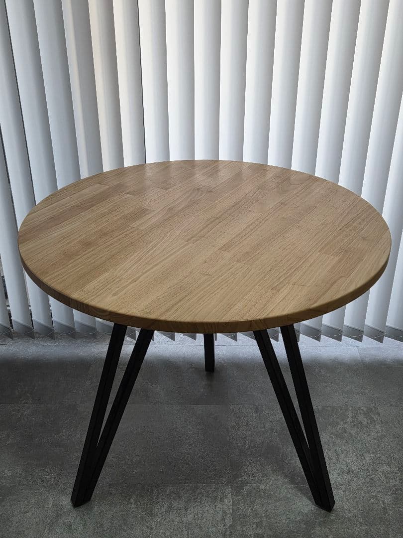 kanademono THE CAFE TABLE ラバーウッド ラウンド 80