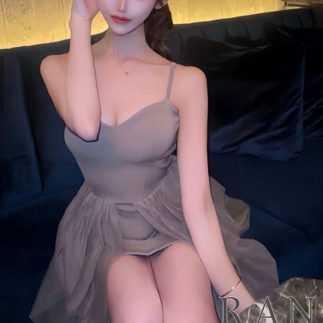 値下げ RANS◎ブラウンチュールドレス