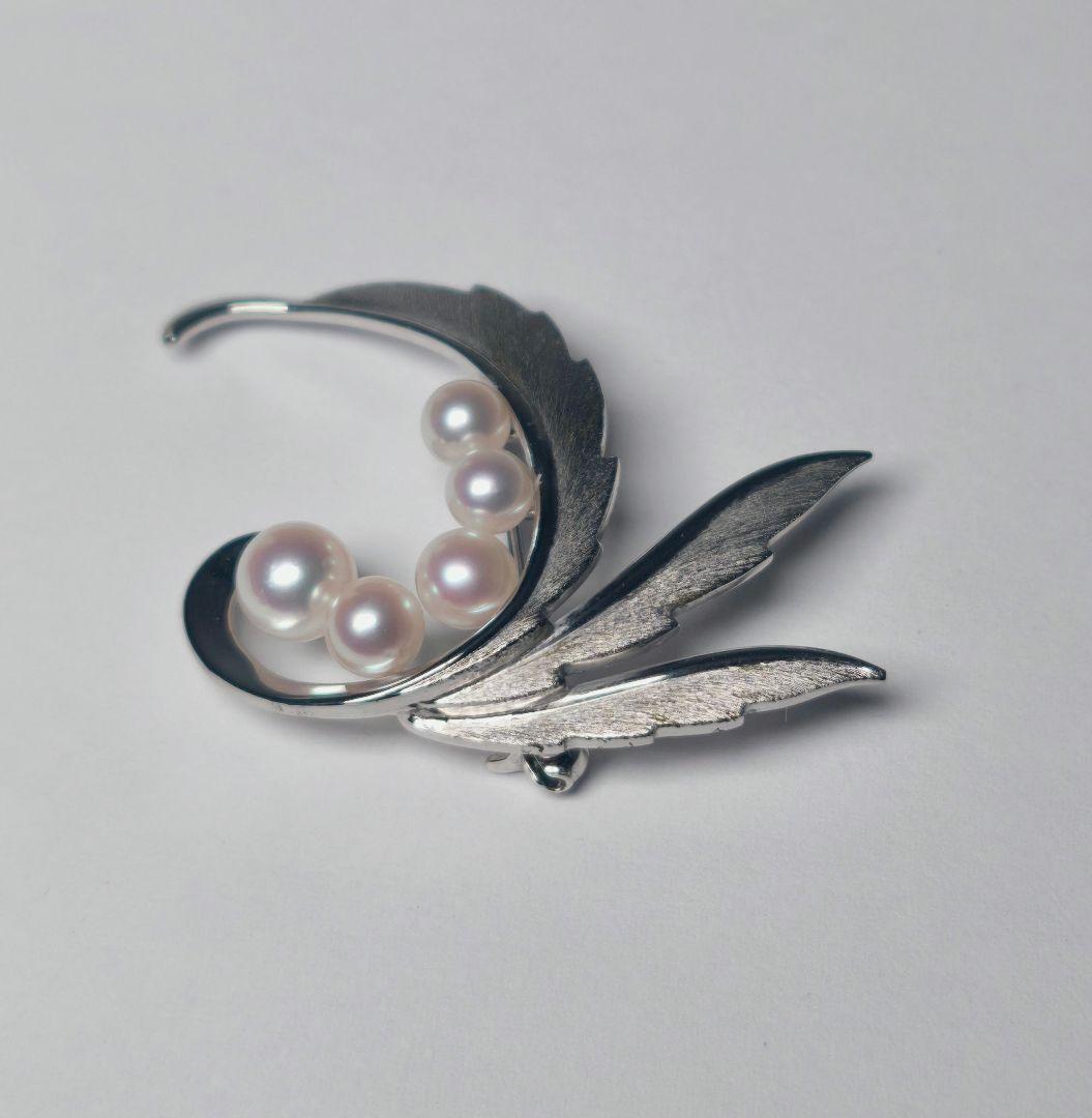 【美品 最高級!!】ミキモト ブローチ パール フォーマル 5珠 皇室御用達