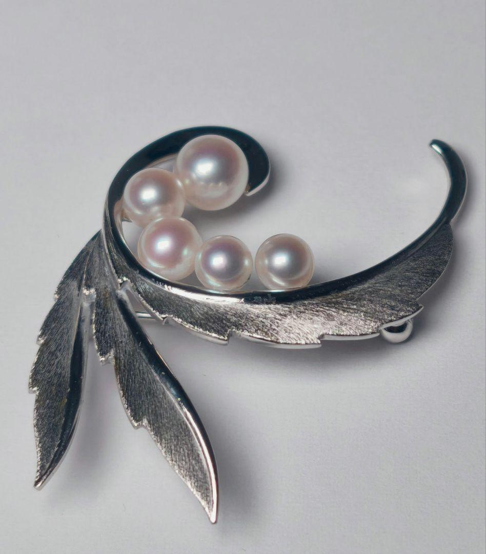 【美品 最高級!!】ミキモト ブローチ パール フォーマル 5珠 皇室御用達