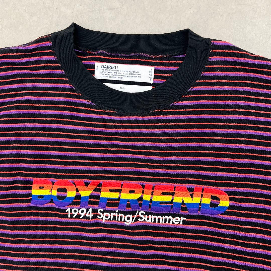 DAIRIKU ダイリク 22SS 刺繍ボーダーロンT