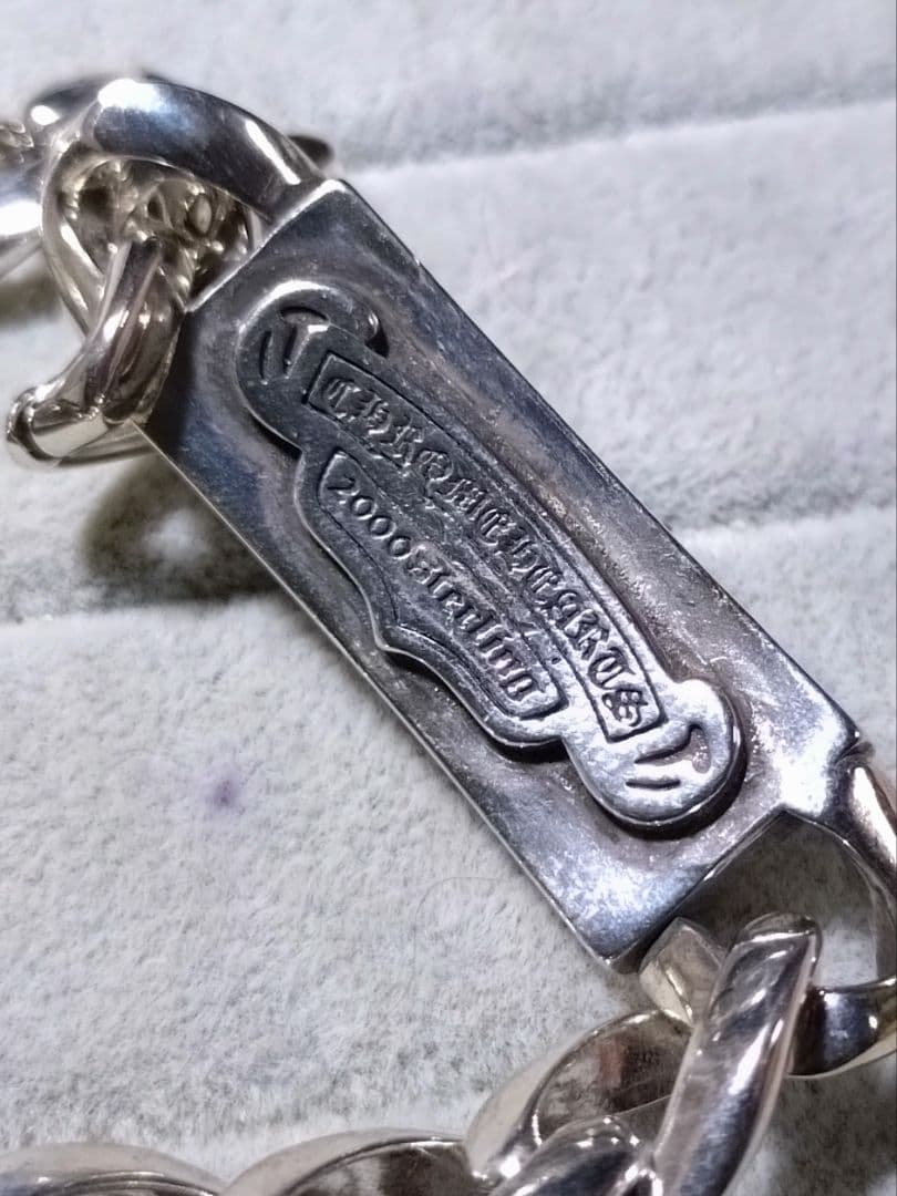 silver 925 メンズ ダガーブレスレット 剣 重厚 22cm 刻印有り