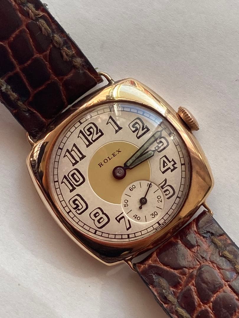 zinzin ロレックス　1930年代 金無垢　メンズ29mm希少 アンティーク