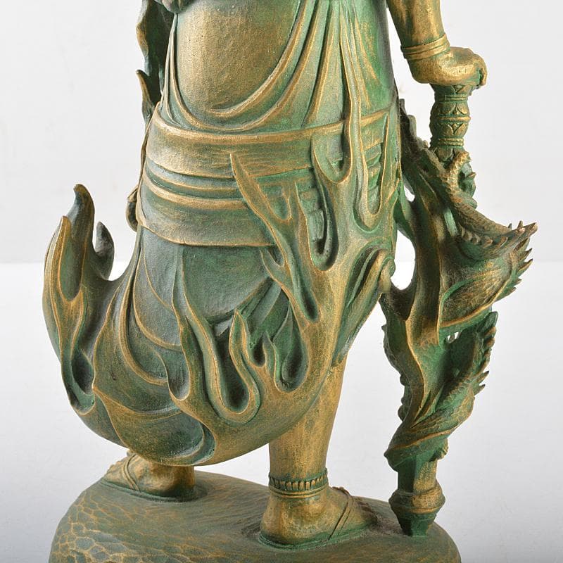 大仏師　松久宗琳作　ブロンズ　不動明王像　仏像　高さ約30.5cm　HR5874