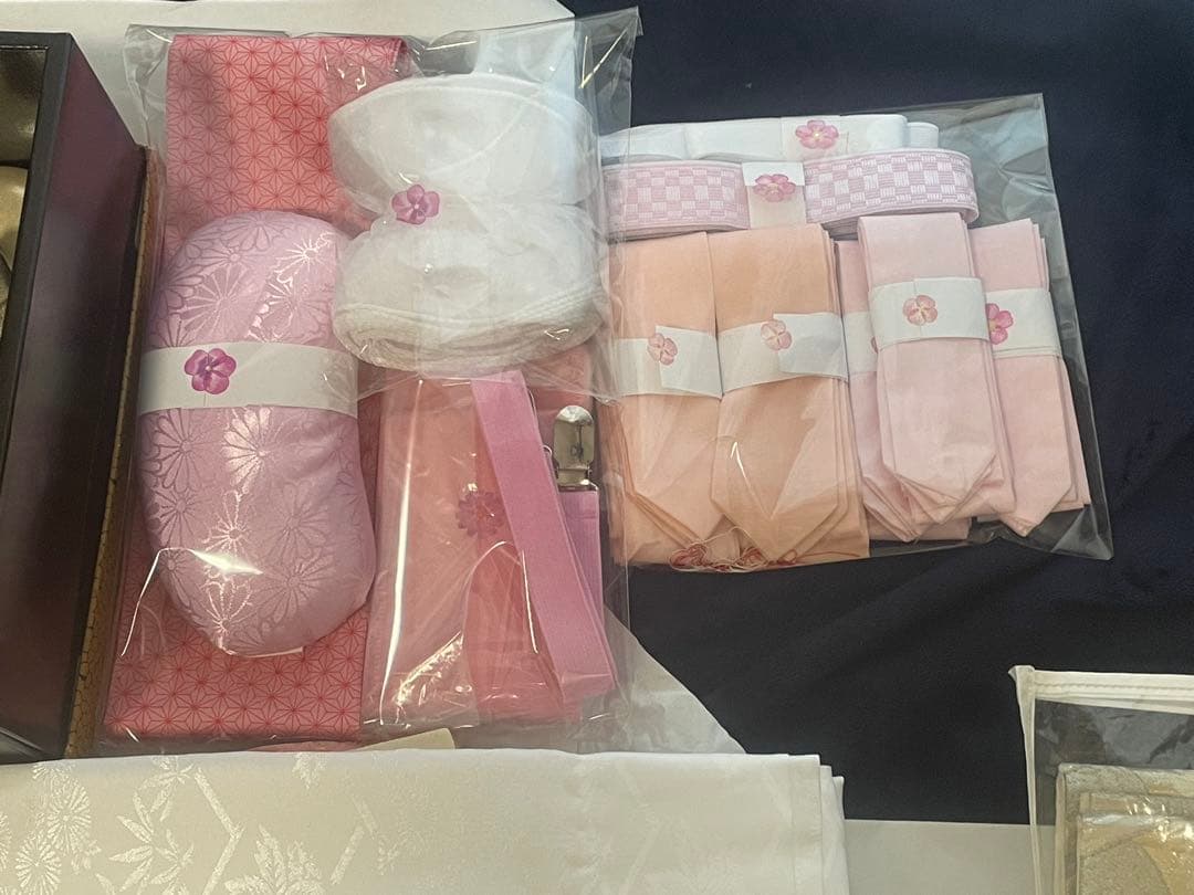 専用　振袖 着物　ピンク✖️シャンパンゴールドクリーム系 刺繍　一式