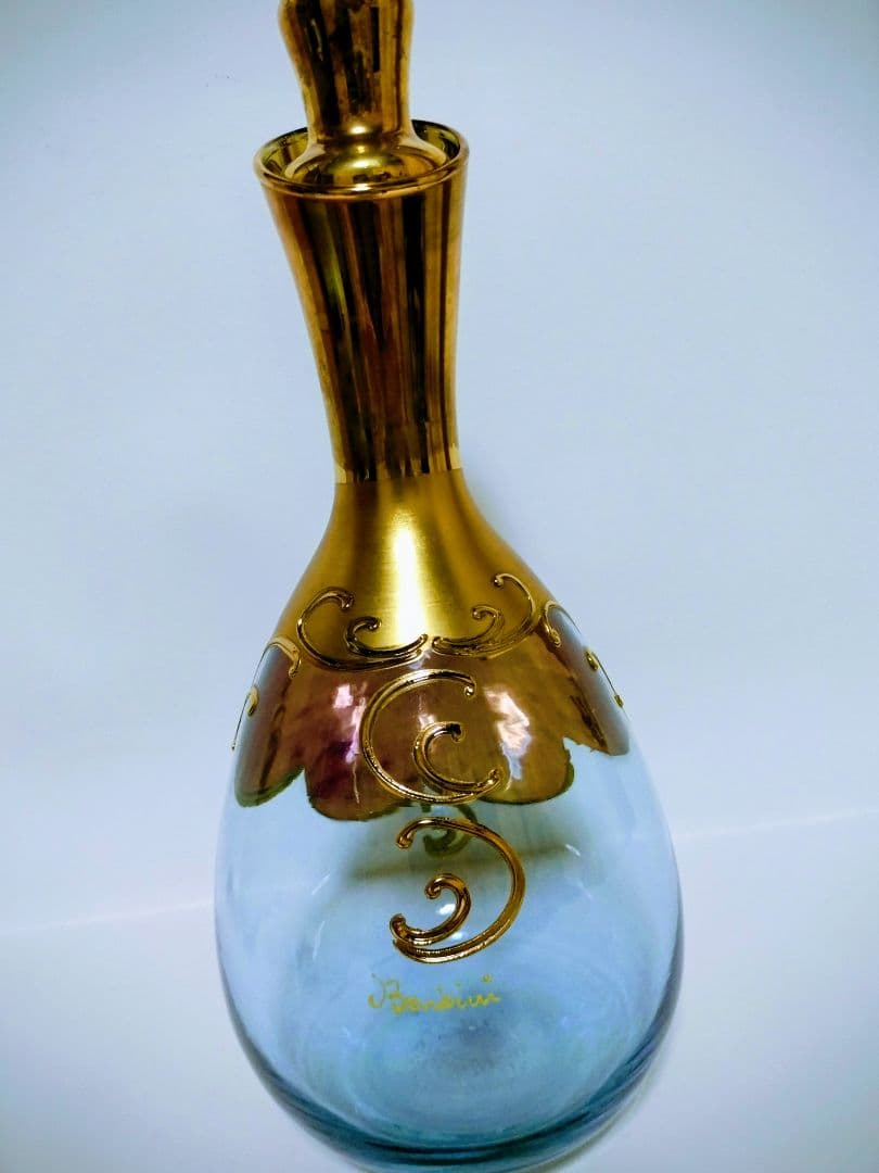 イタリアムラーノ•ベネチアングラスミラートレイ＆ベネチアングラス*水差しセット！