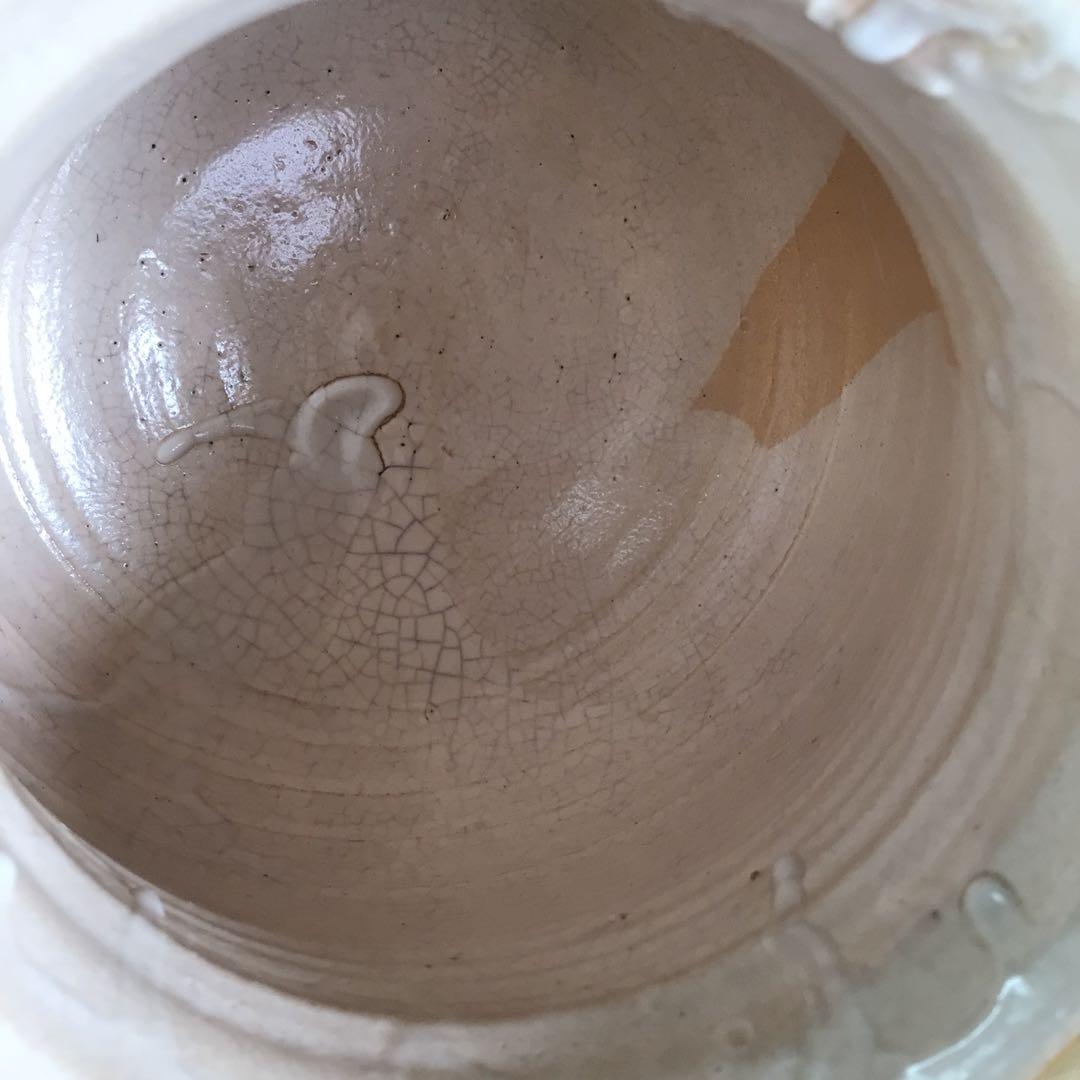 Ｒ３２３　水指　『萩焼』『塔陶山　平野教道造』　共箱　茶道具