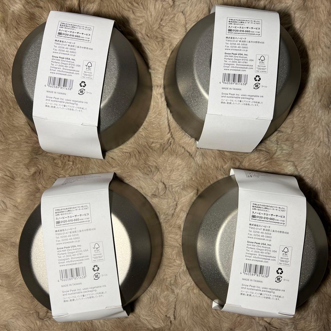 新品　スノーピーク( peak) チタンダブルボウル600ml x4個