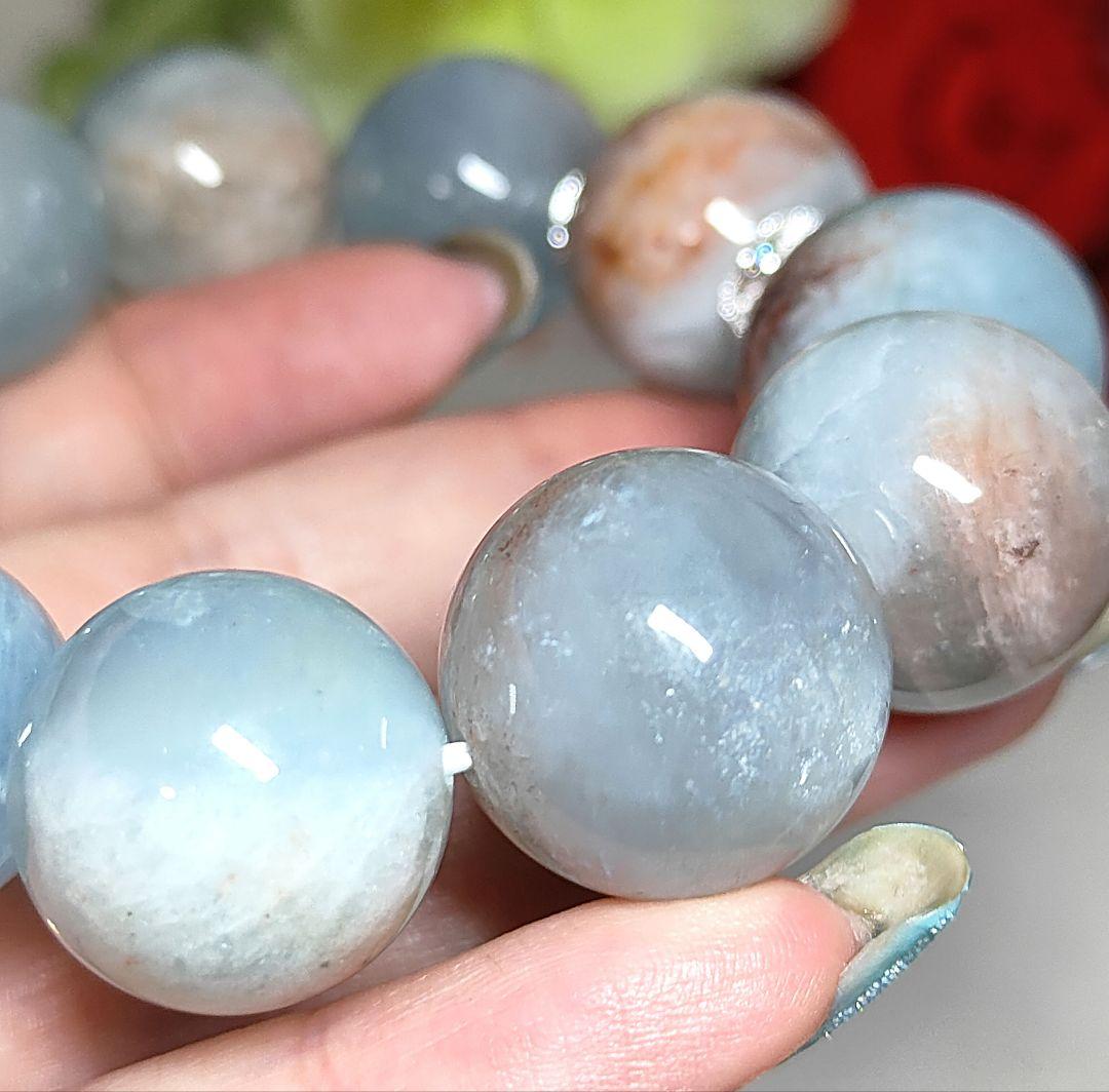 母岩付　アクアマリン　マトリックスアクアマリン　ブレスレット