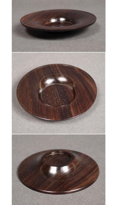 送料無料 省峰造　極上紫檀茶托５客　共箱　未使用