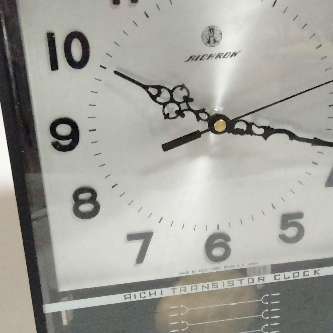 【動作品】愛知時計 掛け時計 振り子時計 昭和レトロ アンティーク レア文字盤
