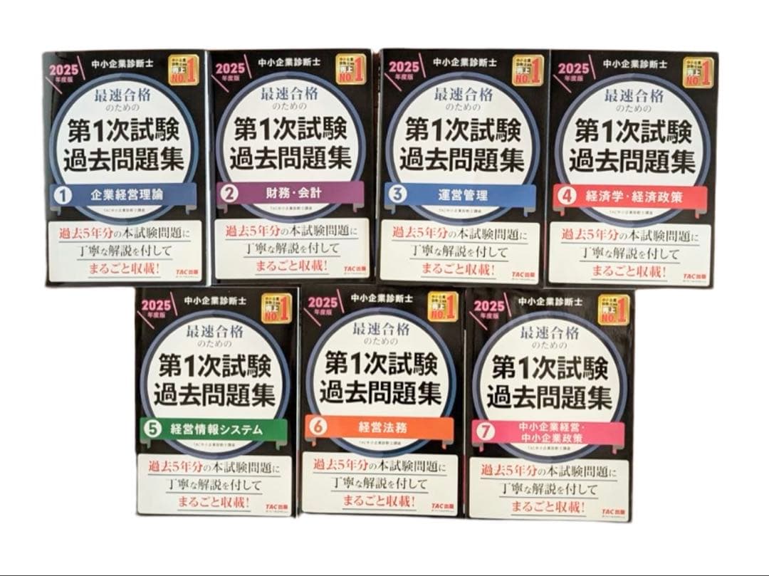 中小企業診断士 2025年度版 最速合格のための第1次試験過去問題集 1〜7