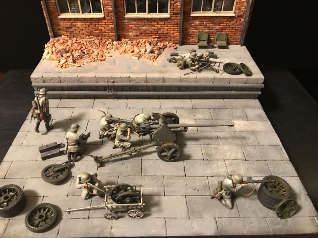 りろ様　ジオラマ　1/35 タミヤ　ドイツ軍機関銃チーム　完成品